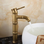 Country House Vessel Sink Faucet - Brass Copper, Waterfall Spout, Lever Handle, view 40
