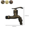 Vintage Wall-Mounted Sink Faucet Zinc Alloy - Dragon Engraving, Single Handle, view 14