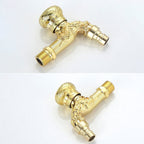 Vintage Wall-Mounted Sink Faucet Zinc Alloy - Dragon Engraving, Single Handle, view 19