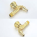 Vintage Wall-Mounted Sink Faucet Zinc Alloy - Dragon Engraving, Single Handle, view 35