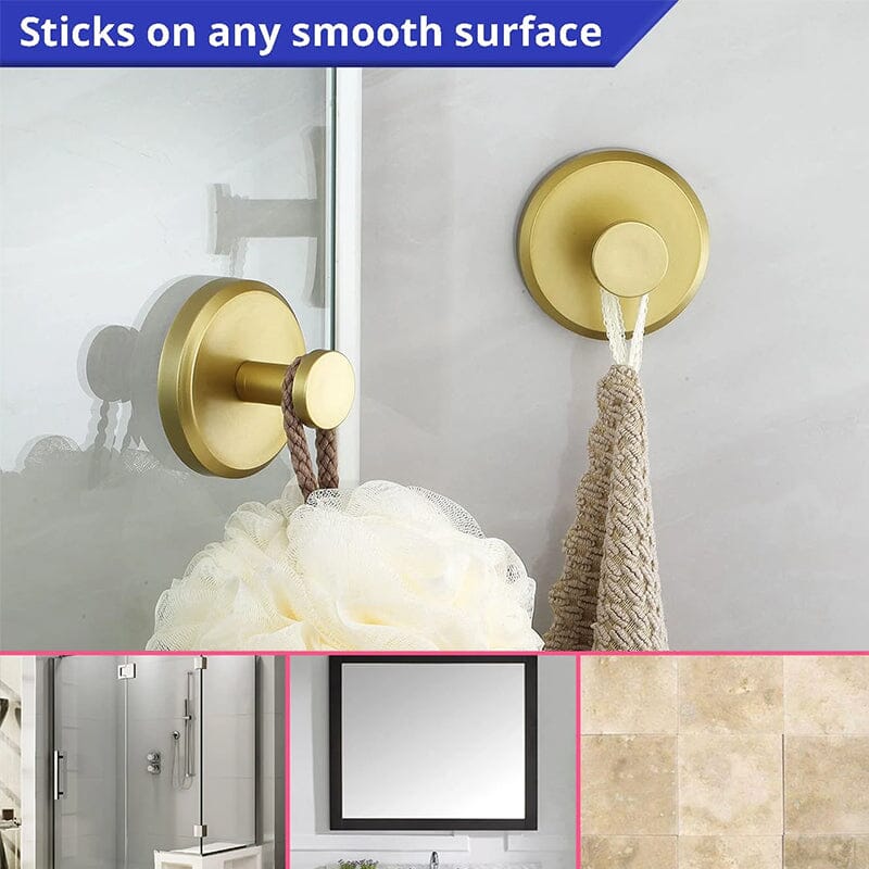 Bathroom Towel Holder Utility Shower Hooks - Stainless Steel, Black or Silver, view 3