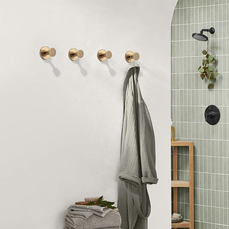 Bathroom Towel Holder Utility Shower Hooks - Stainless Steel, Black or Silver, view 8