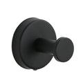 Bathroom Towel Holder Utility Shower Hooks - Stainless Steel, Black or Silver
