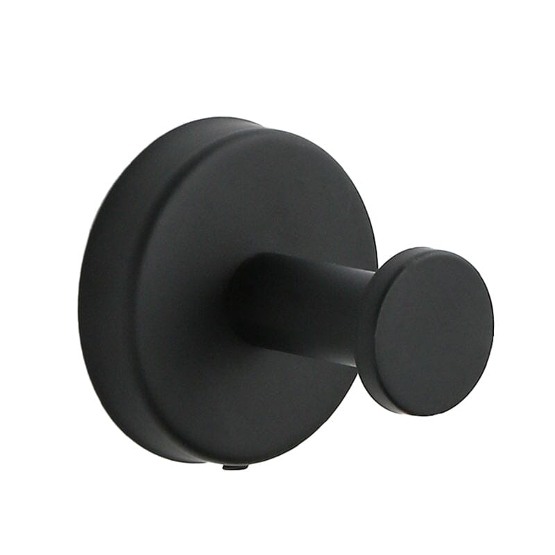 Bathroom Towel Holder Utility Shower Hooks - Stainless Steel, Black or Silver