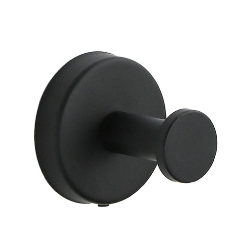 Bathroom Towel Holder Utility Shower Hooks - Stainless Steel, Black or Silver