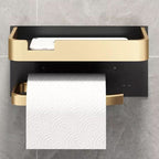 Modern Wall-Mount Toilet Paper Holder - Polished Metal Finish, view 4