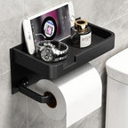 Modern Wall-Mount Toilet Paper Holder - Polished Metal Finish, view 6