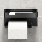 Modern Wall-Mount Toilet Paper Holder - Polished Metal Finish, view 7