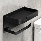 Modern Wall-Mount Toilet Paper Holder - Polished Metal Finish, view 8