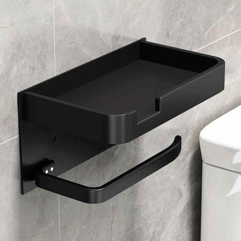 Modern Wall-Mount Toilet Paper Holder - Polished Metal Finish, view 8