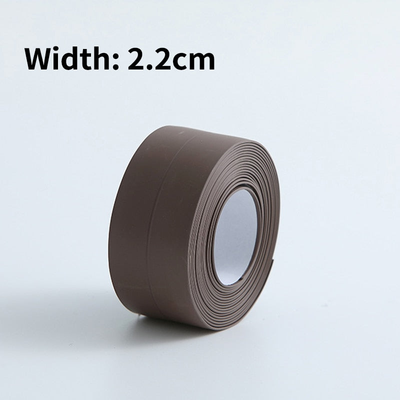 Self-Adhesive Waterproof Bath Sealing Strip - PVC, 3m Length, view 12