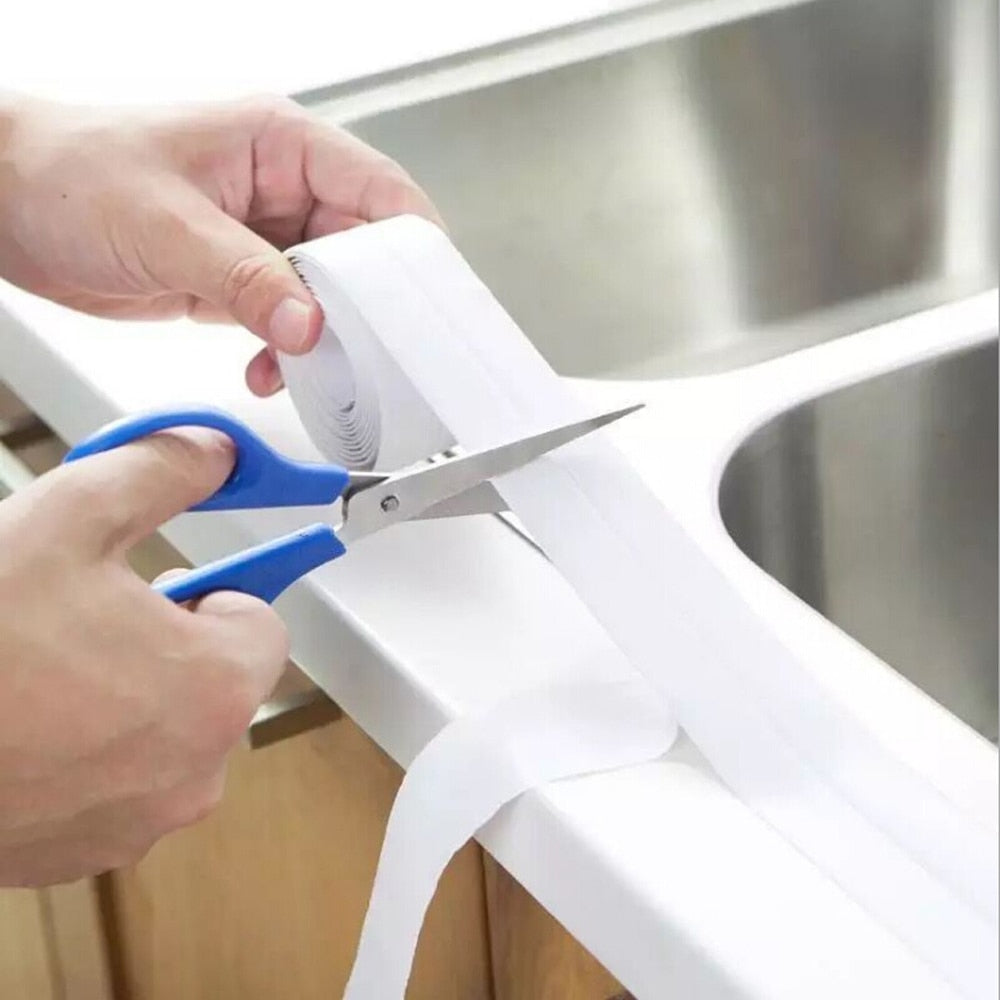 Self-Adhesive Waterproof Bath Sealing Strip - PVC, 3m Length, view 3