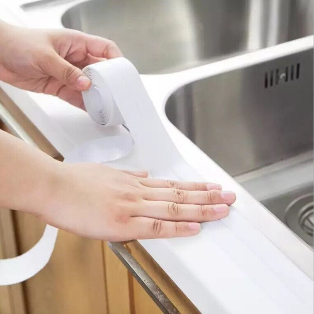 Self-Adhesive Waterproof Bath Sealing Strip - PVC, 3m Length, view 4