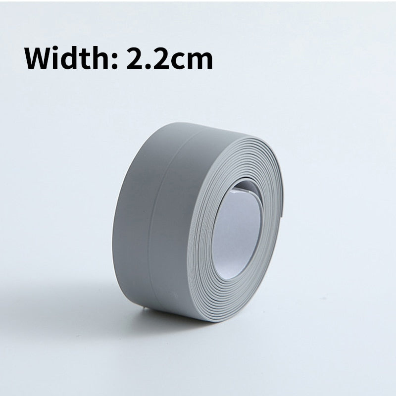 Self-Adhesive Waterproof Bath Sealing Strip - PVC, 3m Length