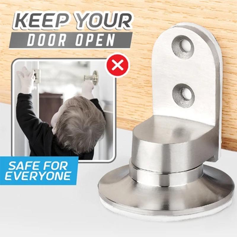 Magnetic Door Stopper - 304 Stainless Steel, 8-10 mm Gap, Floor Mounted, view 4