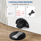 Stainless Steel Invisible Magnetic Door Stopper - Floor-Mounted, Polished Finish, view 10