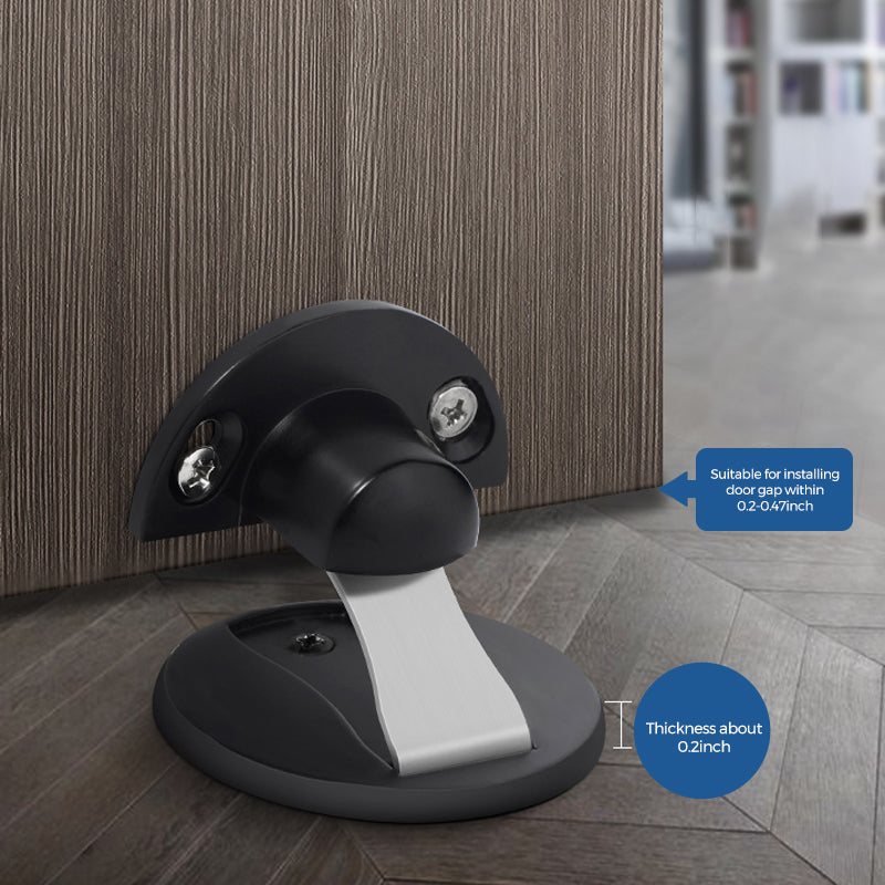 Stainless Steel Invisible Magnetic Door Stopper - Floor-Mounted, Polished Finish, view 9