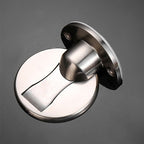 Stainless Steel Invisible Magnetic Door Stopper - Floor-Mounted, Polished Finish