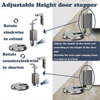 Mechanical Doorstopper for Home or Office - Metal, Fits Door Heights up to 2 cm, view 3