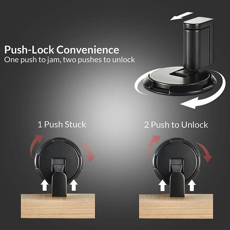 Mechanical Doorstopper for Home or Office - Metal, Fits Door Heights up to 2 cm, view 4