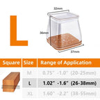 Clear Silicone Chair Leg Caps with Felt Pads - 16 Pack, 0.75-2.20 in, Clear, view 11
