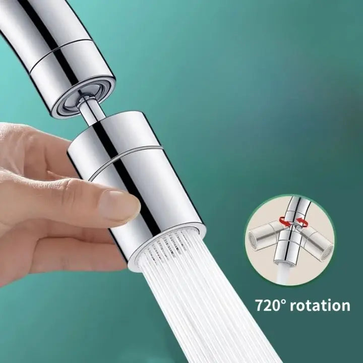 360° Faucet Attachment for Kitchen or Bathroom - 2 Spray Modes, Copper ABS, view 4