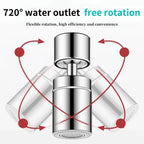 360° Faucet Attachment for Kitchen or Bathroom - 2 Spray Modes, Copper ABS, view 5