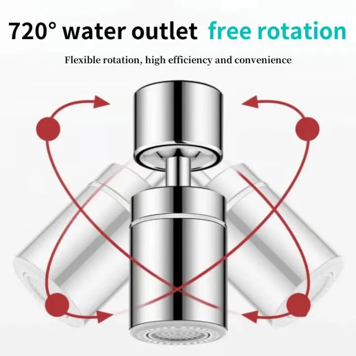 360° Faucet Attachment for Kitchen or Bathroom - 2 Spray Modes, Copper ABS, view 5