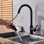 Touchless Pull-Out Kitchen Tap with Flexible Spout - Brass, Gold Finish, view 2