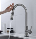 Touchless Pull-Out Kitchen Tap with Flexible Spout - Brass, Gold Finish, view 7