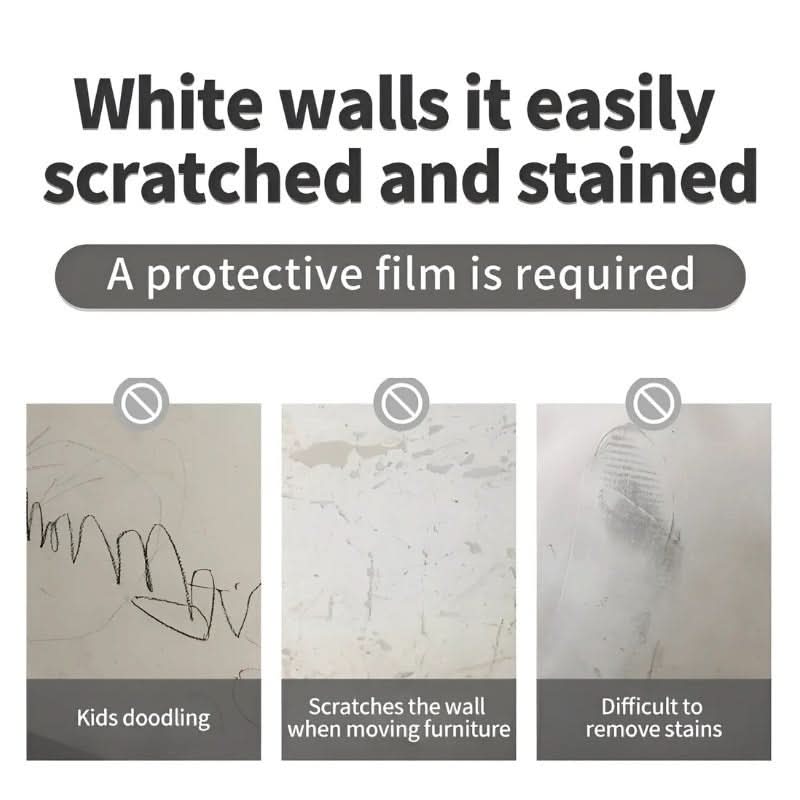 Transparent Wall Protection Film - High-Clarity PVC, Self-Adhesive, Waterproof, view 4