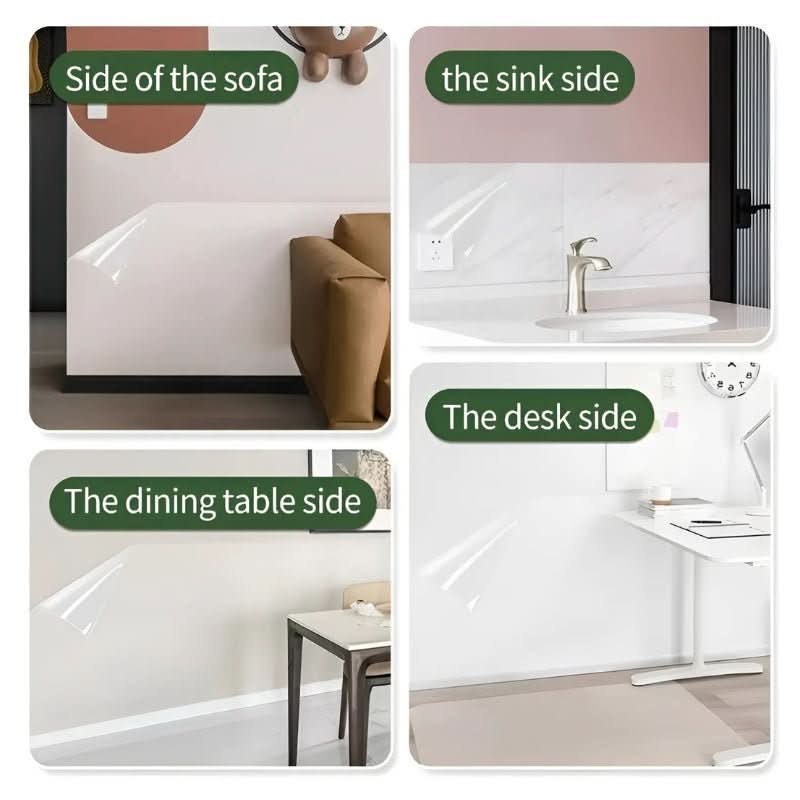 Transparent Wall Protection Film - High-Clarity PVC, Self-Adhesive, Waterproof, view 6