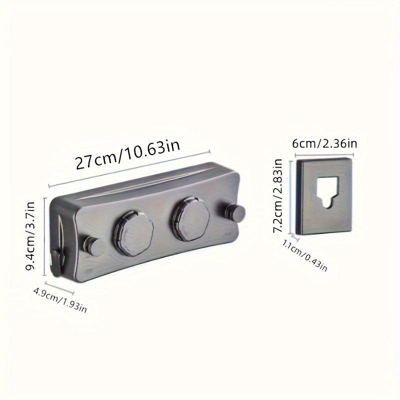 Retractable Stainless Steel Clothesline 5.1 m Double Line - Wall Mounted, view 10