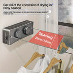 Retractable Stainless Steel Clothesline 5.1 m Double Line - Wall Mounted, view 3