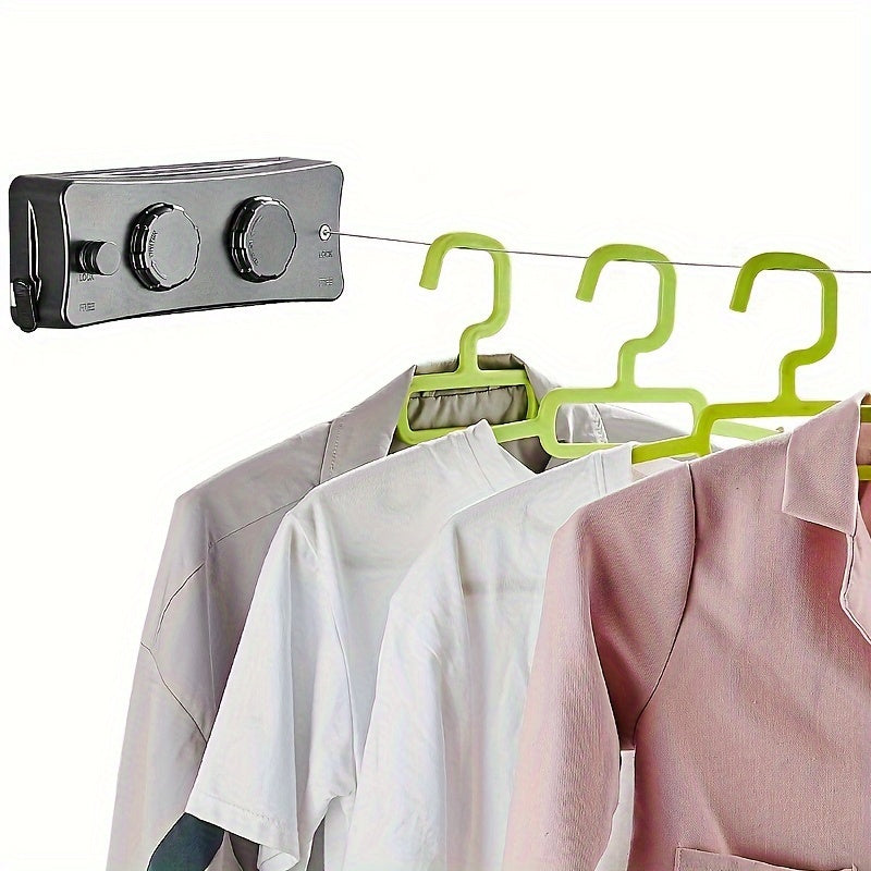 Retractable Stainless Steel Clothesline 5.1 m Double Line - Wall Mounted, view 9