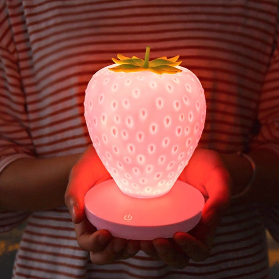 Strawberry Nightstand Lamp for Bedroom - Touch Control, USB Powered, view 2