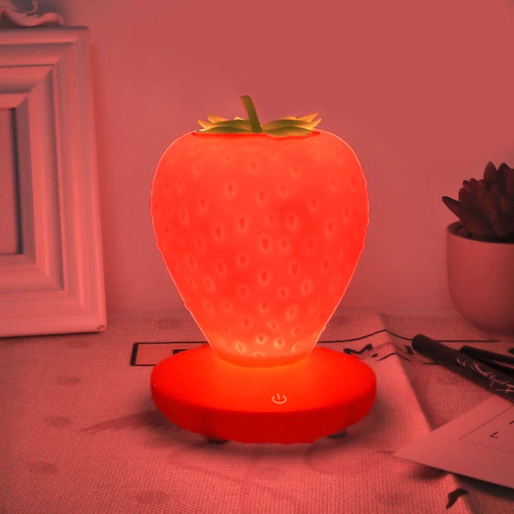 Strawberry Nightstand Lamp for Bedroom - Touch Control, USB Powered, view 5