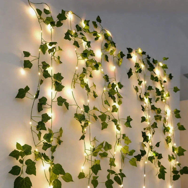 Botanical Garland Light for Home Decor - Warm White, ABS, Ip44 Waterproof, view 2