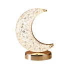 Star Moon Metal Table Lamp - LED, USB Charging, Decorative Bedside Light, view 16