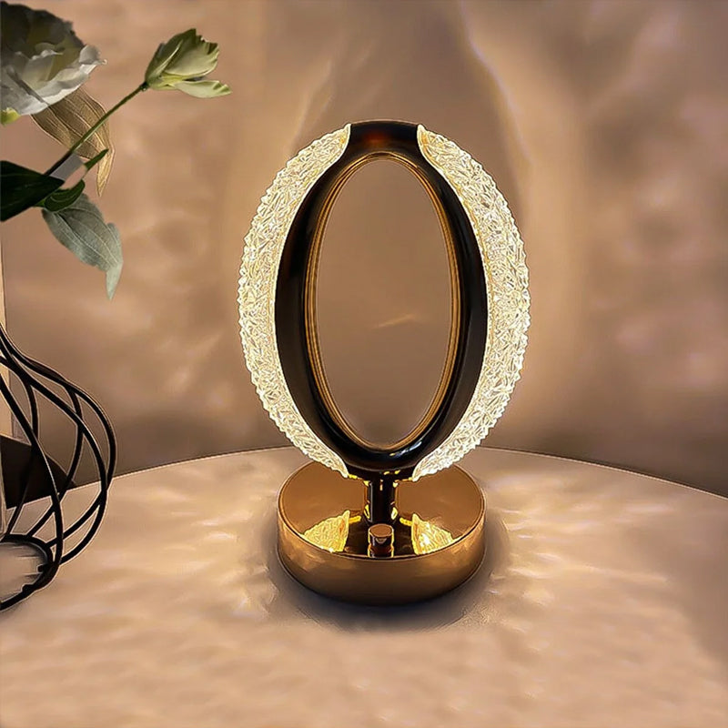 Star Moon Metal Table Lamp - LED, USB Charging, Decorative Bedside Light, view 3