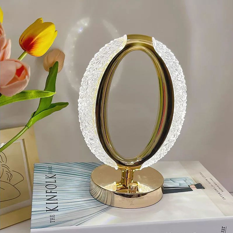 Star Moon Metal Table Lamp - LED, USB Charging, Decorative Bedside Light, view 5