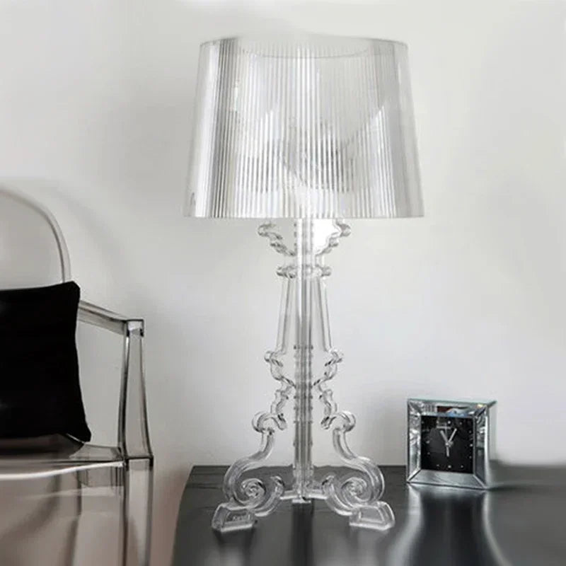 Glamorous Table Lamp for Living Room - Soft Warm Light, Polished Finish, view 5