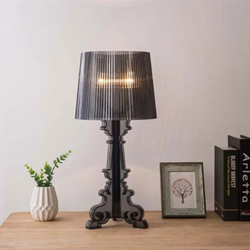 Glamorous Table Lamp for Living Room - Soft Warm Light, Polished Finish