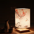 Vintage Japanese Table Lamp for Bedroom - Fabric Shade, Scandinavian Style