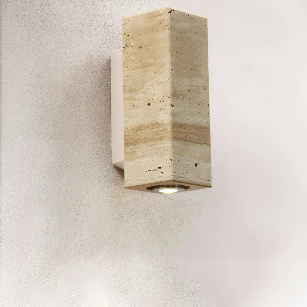 Natural Travertine Wall Light - LED, Real Stone Material, view 2