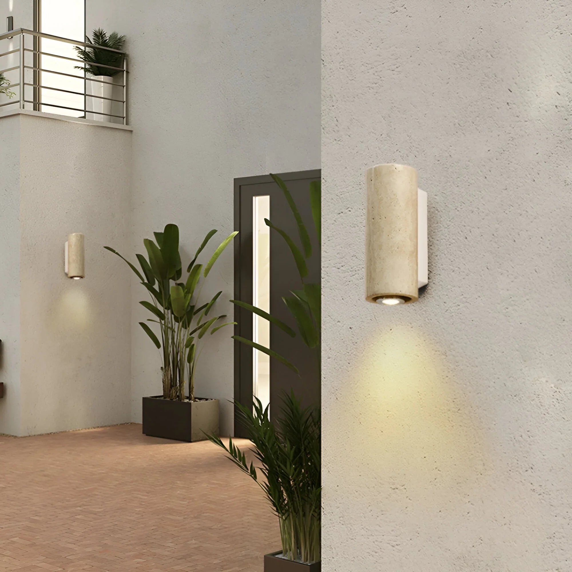 Natural Travertine Wall Light - LED, Real Stone Material, view 5