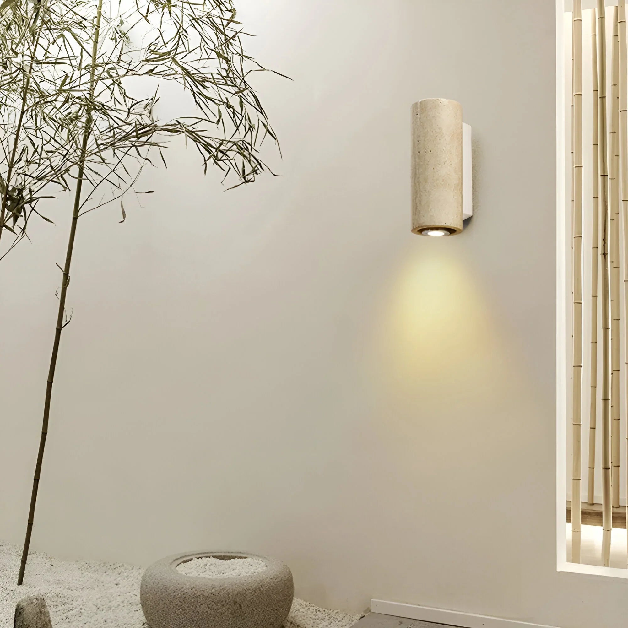 Natural Travertine Wall Light - LED, Real Stone Material, view 7