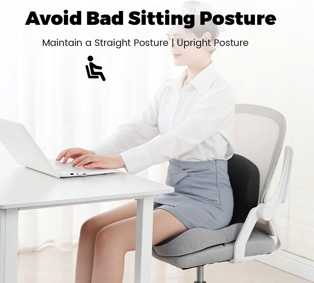 Memory Foam Seat Cushion for Office Chair, Car, Home, Wheelchair, Travel, view 2