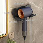 Bathroom Hair Dryer Holder - White, Black, Grey, view 11