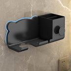 Bathroom Hair Dryer Holder - White, Black, Grey, view 2